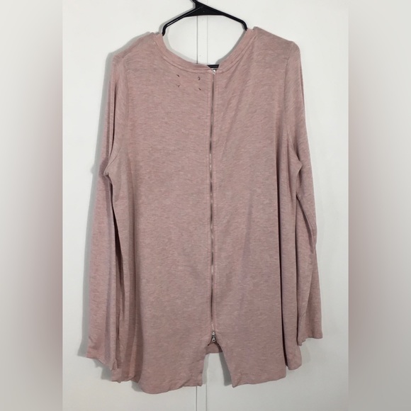 LOU & GREY Women's Zip Back Sweater Pink Size Large - Picture 2 of 7